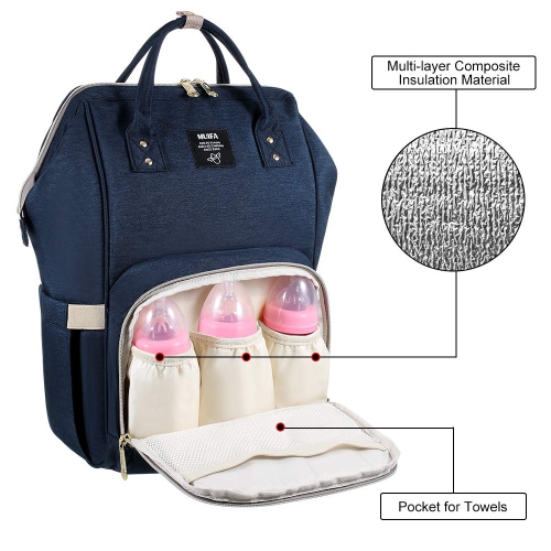 Sac à dos à couches sac à dos de voyage multifonction imperméable Nappy pour soins de bébé