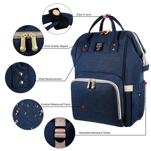 Sac à dos à couches sac à dos de voyage multifonction imperméable Nappy pour soins de bébé