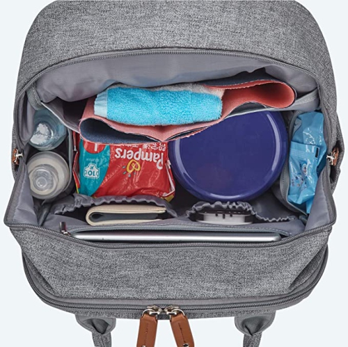 Sac à couches Premium de Navor - Sac à dos étanche multifonction - Sac de voyage Baby Essentials avec poche isotherme - sacs à langer de maternité -