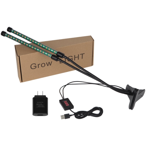 Plant Growth, Timing Function Auto Off Dual head Grow light 36LED 3 working modes 5 Dimmable Levels Full spectrum