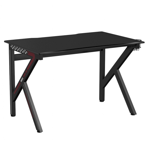 Costway Gaming Desk Gamers Computer Table E-Sports K-Shaped W/ Cup Holder Hook Home New
