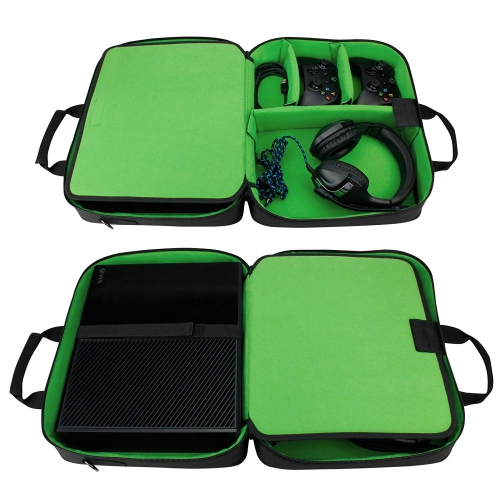 USA GEAR Xbox One Travel Case Console Bag with Kinect Storage, Adjustable Carrying Shoulder Strap