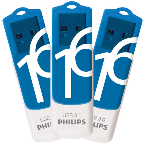 Philips Vivid 16GB USB 3.0 Flash Drive - 3 Pack - Only at Best Buy