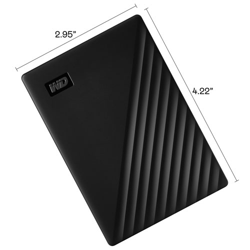 WD My Passport 4TB USB Portable External Hard Drive (WDBPKJ0040BBK-WESN) - Black