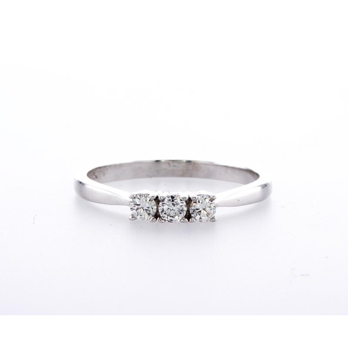 MYDIAMOND  14K Three 0.25Ctw Diamond Stone Bridal Engagement Ring- Size 8 In Multicolor