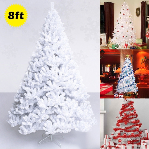 Costway 8Ft Artificial PVC Christmas Tree W/ Stand Holiday Indoor Outdoor