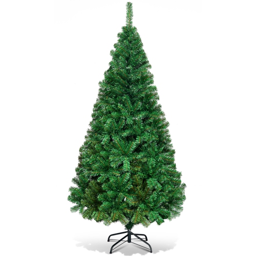 Sapin de Noël Artificiel Effet Réaliste, Vert, Hauteur 1,8M, Touffu avec 650 Branches, Socle en Métal