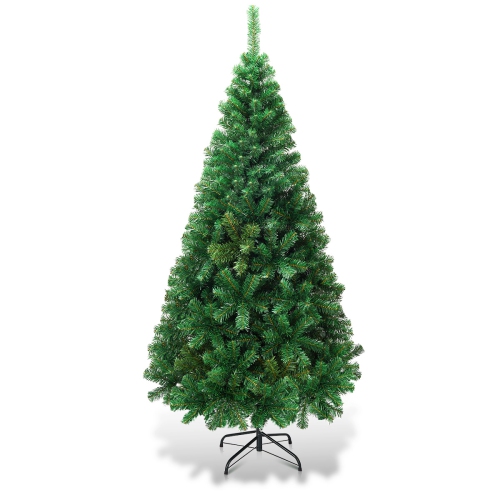Sapin de Noël Artificiel Effet Réaliste, Vert, Hauteur 1,8M, Touffu avec 650 Branches, Socle en Métal