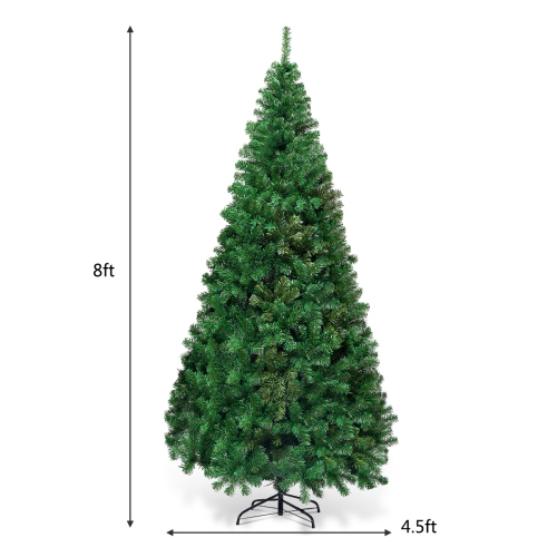 COSTWAY Sapin de Noël Arbre de Noël Artificiel Sapin de Noël artificiel Vert Nature matériau PVC 150cm-240cm