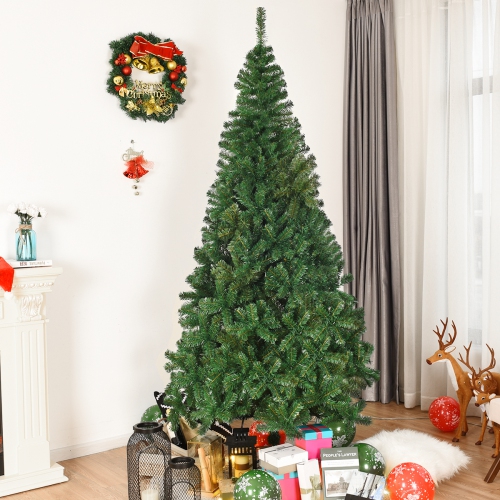 COSTWAY Sapin de Noël Arbre de Noël Artificiel Sapin de Noël artificiel Vert Nature matériau PVC 150cm-240cm