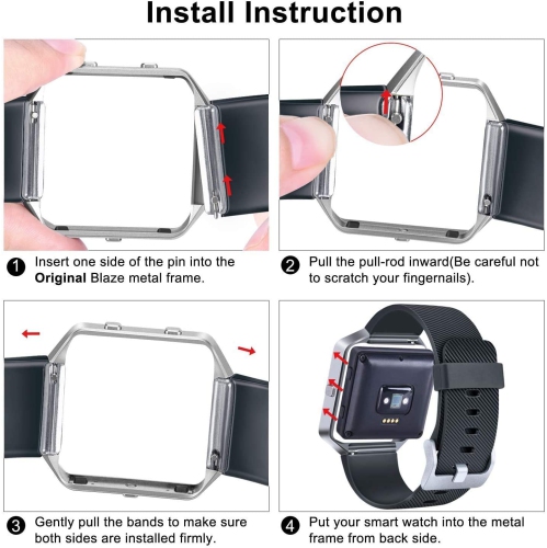 navor Replacement Bands Compatible for Fitbit Blaze Band, Classic Accessory Sport Band Strap for Fitbit Blaze Smart Watch