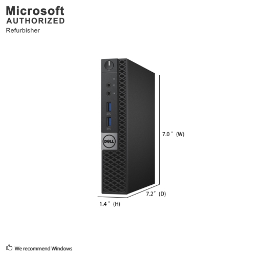 Refurbished - DELL OPTIPLEX 7040 MICRO, Intel Core I5-6500T 2.5G, 16G DDR4, 1T SSD, WIFI, BT, W10H64, 1 Year Warranty(EN/FR)