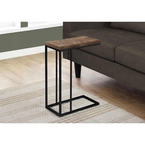 Monarch Contemporary Rectangular Accent C-Table - Brown