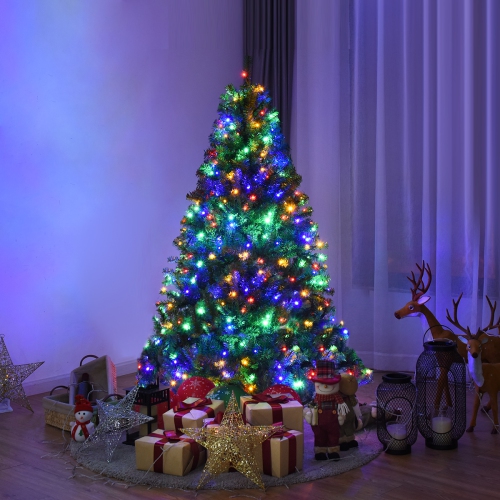 Costway 5Ft Pre-Lit Artificial Christmas Tree Premium Hinged w/ 150 LED ...