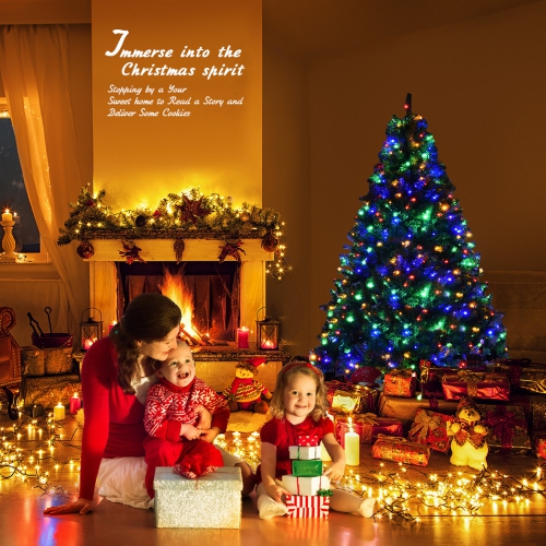 Costway 5Ft Pre-Lit Artificial Christmas Tree Premium Hinged w/ 150 LED Lights & Stand