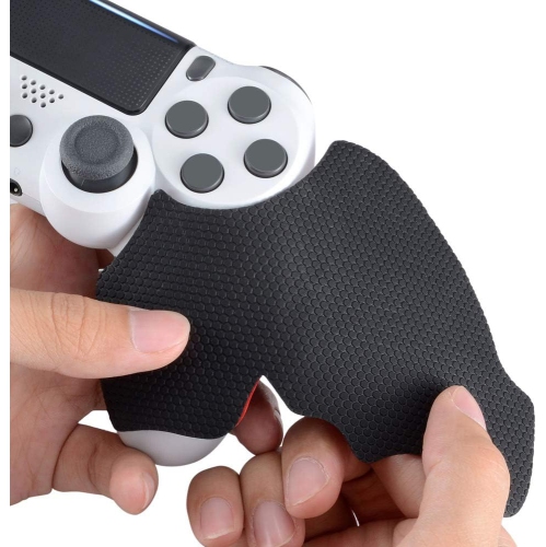 Black Anti-Skid Sweat-Absorbent Controller Grips for PS4 Controller, Professional Textured Soft Rubber Handle Grips for PS4 Slim Pro Controller -