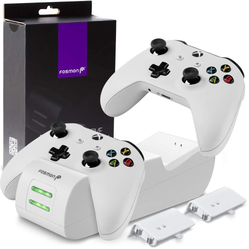 Dual Controller Charger Compatible with Xbox One, One X, One S, with x2 Rechargeable Battery Packs