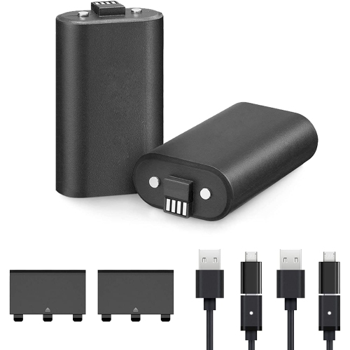 Xbox One Battery Pack, 2 1200 mAh Rechargeable Batteries and 5FT