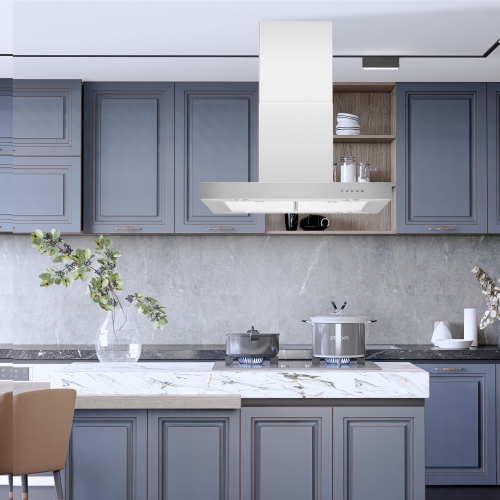 Blue Ocean 30" 760 CFM Stainless Steel Island Mount Kitchen Range Hood