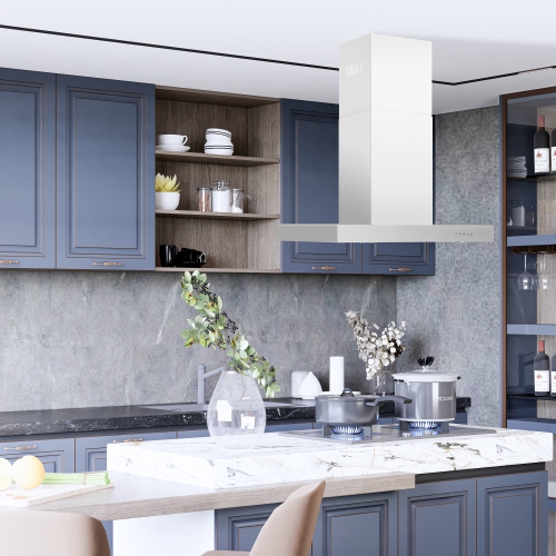 Blue Ocean 30" 760 CFM Stainless Steel Island Mount Kitchen Range Hood