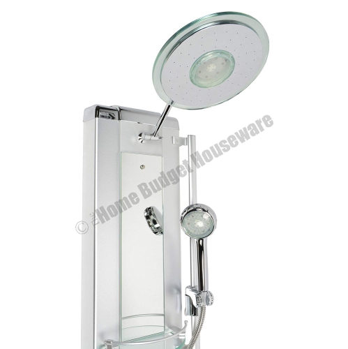 Blue Ocean 52” Aluminum Shower Panel Tower with Rainfall Shower Head