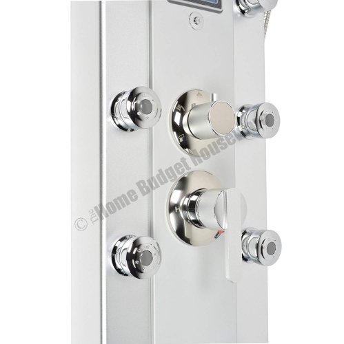 Blue Ocean 52” Aluminum Shower Panel Tower with Rainfall Shower Head