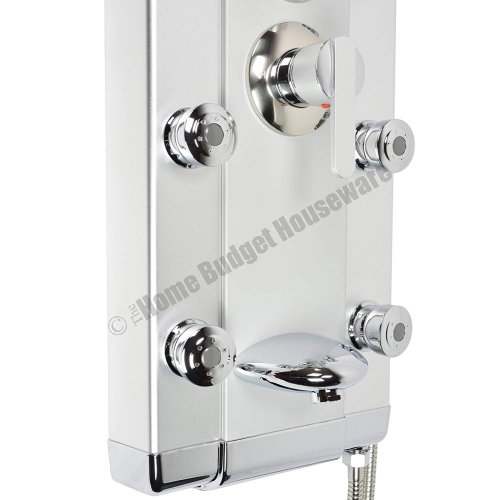 Blue Ocean 52” Aluminum Shower Panel Tower with Rainfall Shower Head