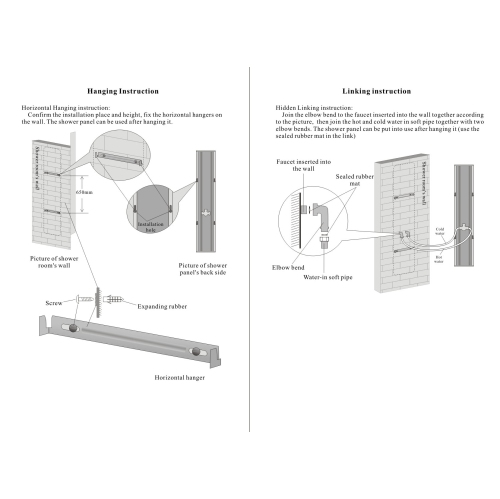 Blue Ocean 52” Aluminum SP787392B Shower Panel