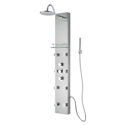 "Blue Ocean 57” Stainless Steel Thermostatic Shower Panel