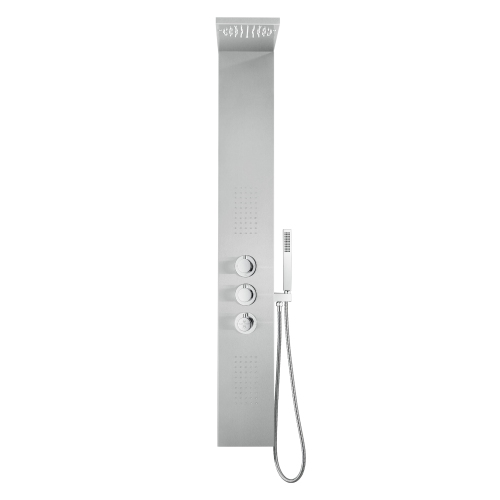 Blue Ocean 56" Stainless Steel Thermostatic Shower Panel with Shower Head