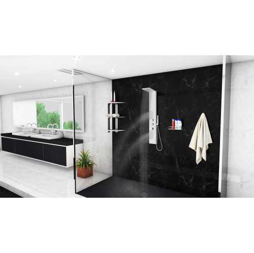 Blue Ocean 56" Stainless Steel Thermostatic Shower Panel with Shower Head