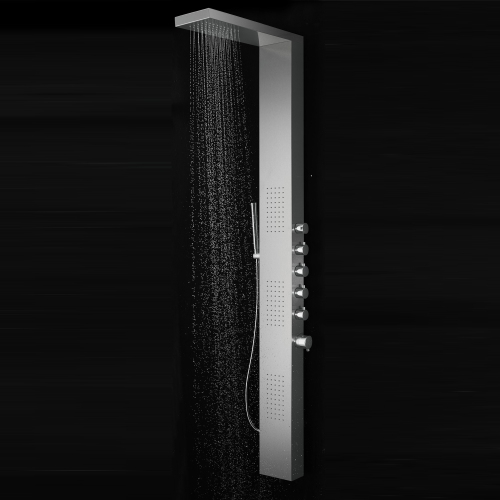 Blue Ocean 65” Stainless Steel Thermostatic Shower Panel with Shower Head