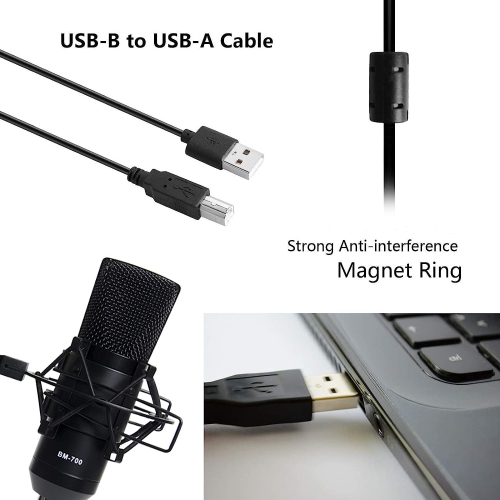 navor Condenser Microphone Combo, Cardioid Professional PC Mic Kit with Adjustable Mic Suspension Scissor Arm, Shock Mount and Pop Filter for Studio