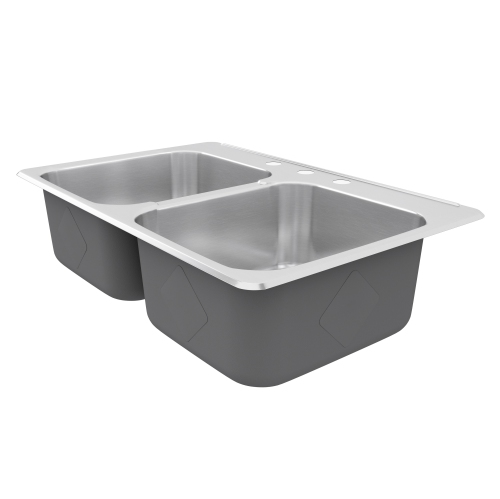 Évier de cuisine en acier inoxydable 18 po à congélateur supérieur KSS918 31 po de Blue Ocean 4 avec crépines GRATUITES