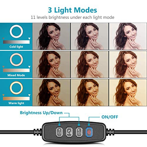 Neewer LED Ring Light 6-inch for YouTube Video Live Streaming Makeup Selfie, Desktop Mini USB Camera LED Light