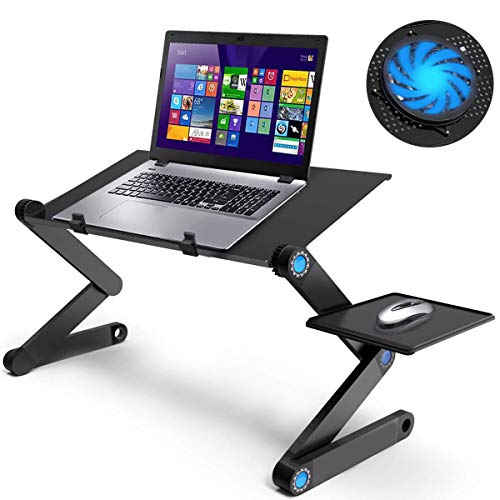 Save Space Folding Laptop Notebook Desk Sofa Table Stand Tray with Fans US New 