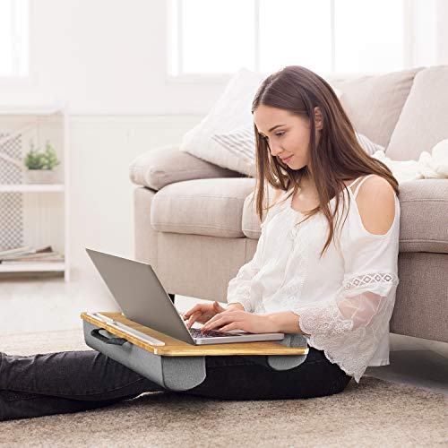 Huanuo Lap Desk Fits Up To 17 3 Inch Laptop Built In Mouse Pad