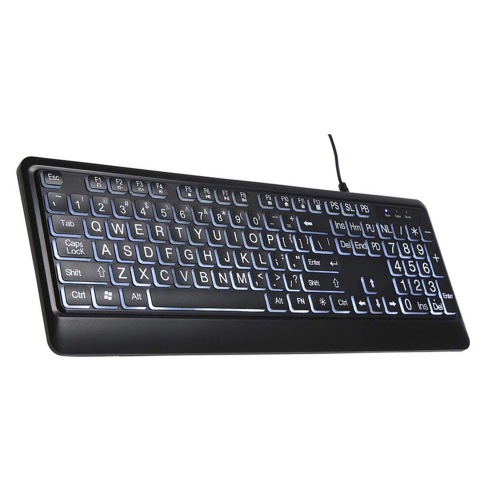 SPEEDEX  Large Print USB 2.0 Led Backlight Keyboard_Black