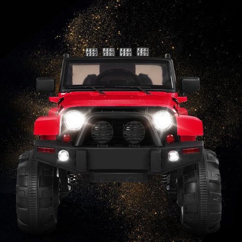 Costway 12V Kids Ride On Truck Car w/Bluetooth Remote Control MP3 Music LED Lights
