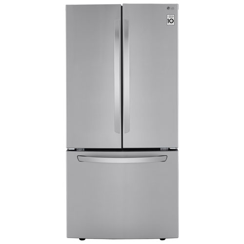 Réfrigérateur à deux portes 25,1 pi³ 33 po avec distributeur de glace de LG - Inox