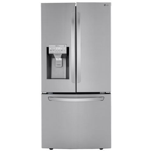 LG 33" 24.5 Cu. Ft French Door Refrigerator with Water & Ice Dispenser -Stainless Steel