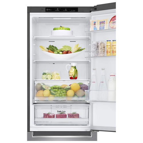 LG 24" 11.9 Cu. Ft. Counter-Depth Bottom Freezer Refrigerator - Platinum Silver