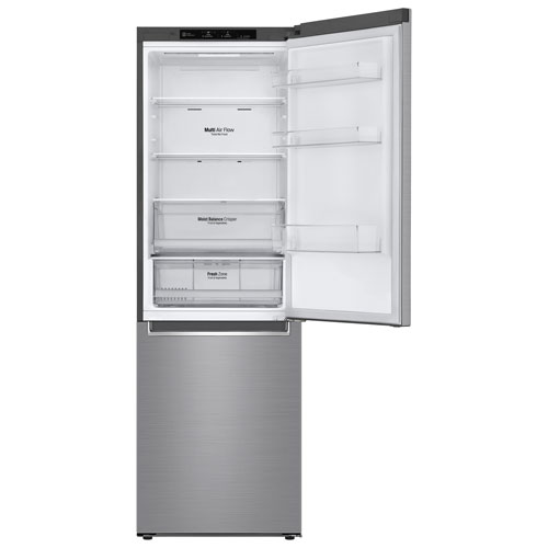 LG 24" 11.9 Cu. Ft. Counter-Depth Bottom Freezer Refrigerator - Platinum Silver