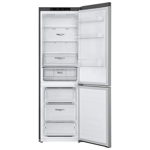 LG 24" 11.9 Cu. Ft. Counter-Depth Bottom Freezer Refrigerator - Platinum Silver