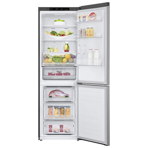 LG 24" 11.9 Cu. Ft. Counter-Depth Bottom Freezer Refrigerator - Platinum Silver