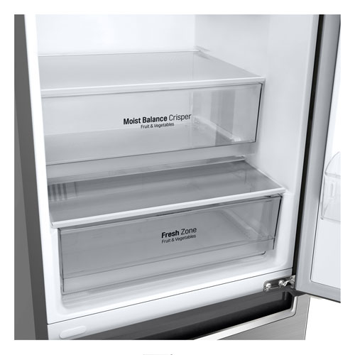 LG 24" 11.9 Cu. Ft. Counter-Depth Bottom Freezer Refrigerator - Platinum Silver