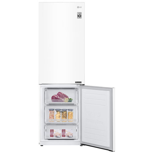 LG 24" 11.9 Cu. Ft. Counter-Depth Bottom Freezer Refrigerator - White