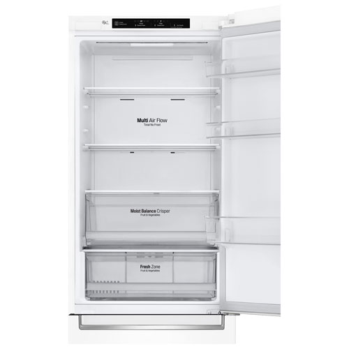 LG 24" 11.9 Cu. Ft. Counter-Depth Bottom Freezer Refrigerator - White