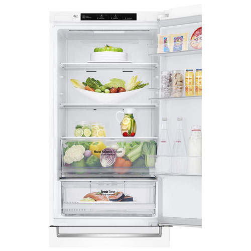 LG 24" 11.9 Cu. Ft. Counter-Depth Bottom Freezer Refrigerator - White