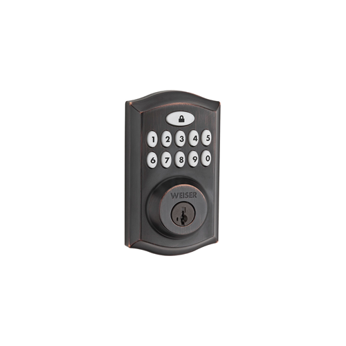 Home & Garden Weiser Zwave 11 Button Deadbolt Venetian Bronze 9GED18000 ...